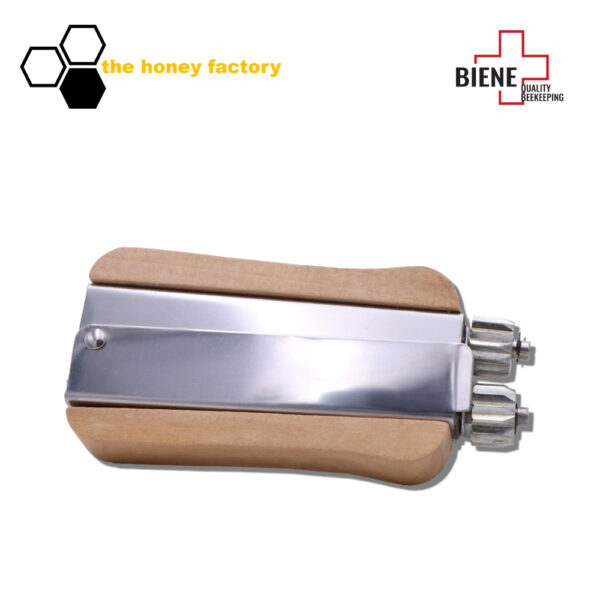 46112_wabendrahtspanner-holzgriff-woody-biene-plus_logo