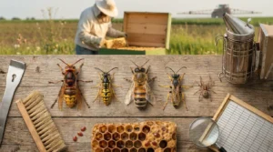 bienen; spinne und hornisse im vergleich