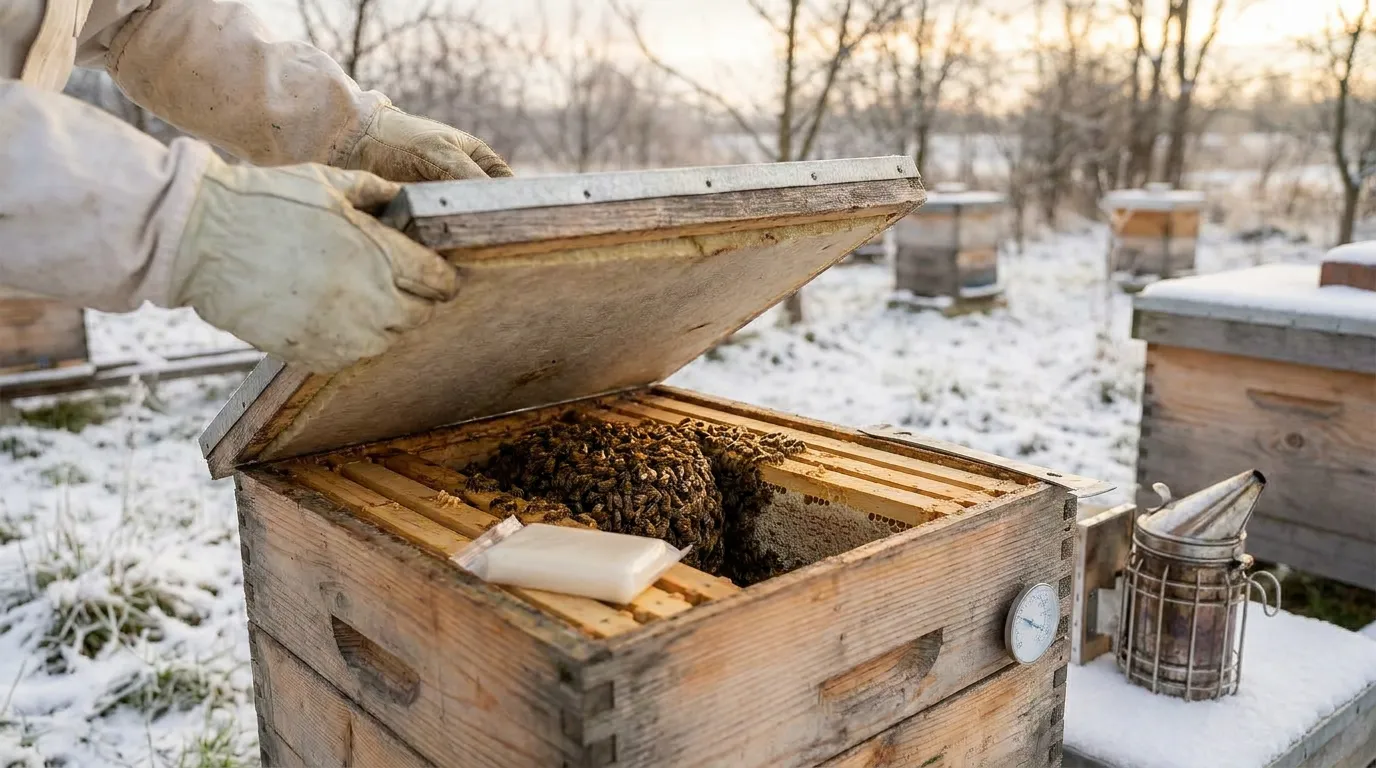 bienenbeute im winter