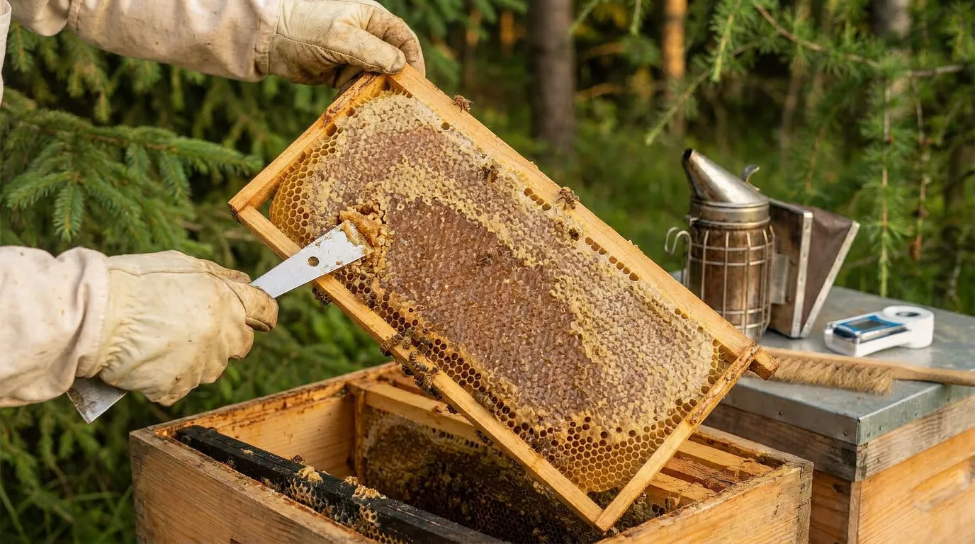 melezitosehonig in der bienenbeute
